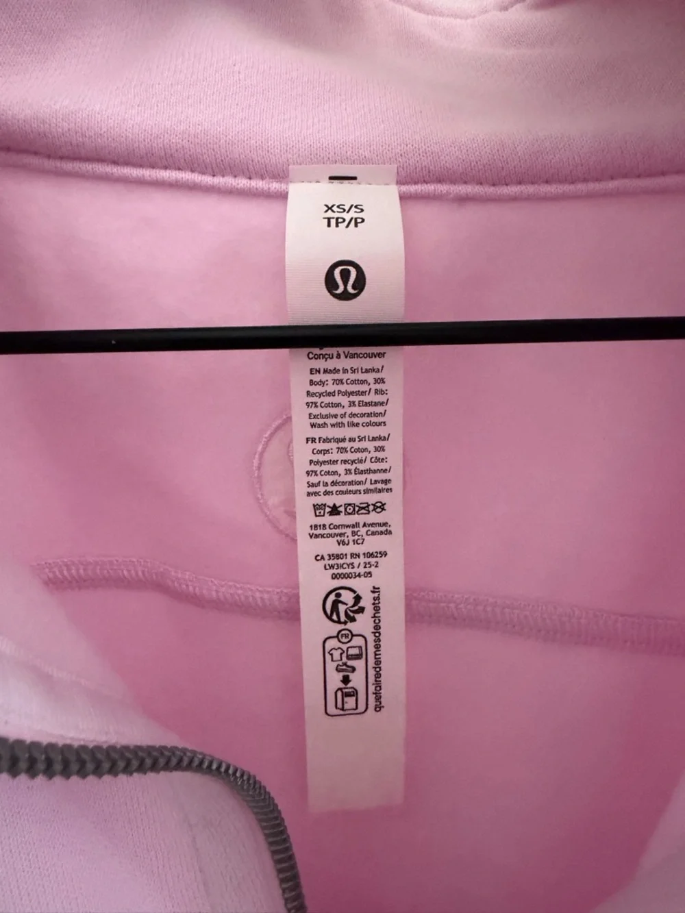 lululemon athletica scuba oversized funnel neck Half-Zip Hoodie porcelain pink - Picture 6 of 6